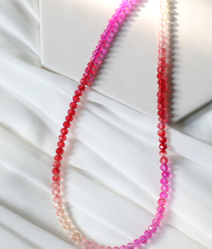 Ombre Rose Crystal Necklace