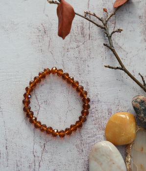 Beaded Bracelet - Copper Crystal