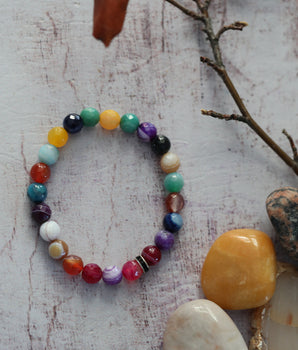 Beaded Bracelet - Dyed Agate