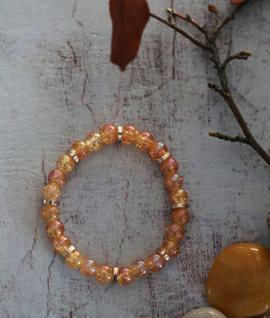 Beaded Bracelet - Begonia