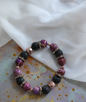 Beaded Bracelet - Rosewood