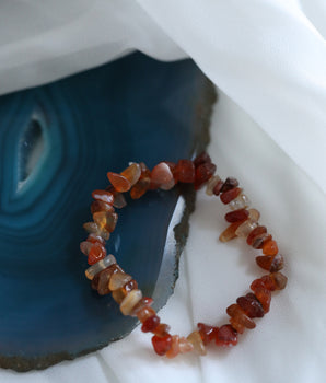 Bracelet Puce - Agate Cornaline