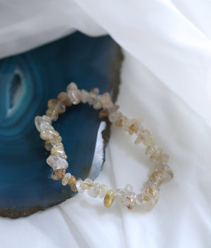 Chip Bracelet - Rutilated Quartz Agate