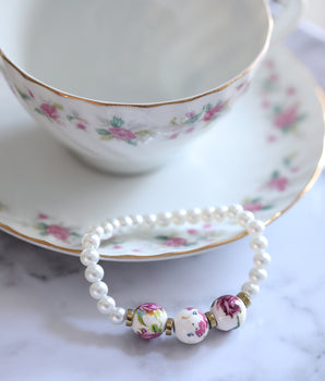 Pulsera de rosa de té alto